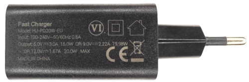 Сетевое зарядное устройства Doogee Fast Charger 5.0V - 3.0A 20.0W MAX
